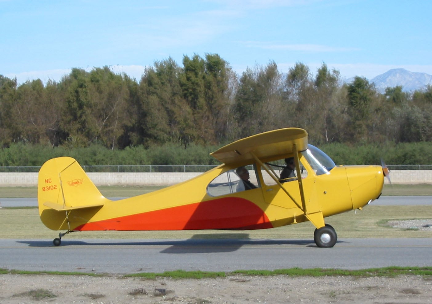 Aeronca 7AC Champ on a grass strip