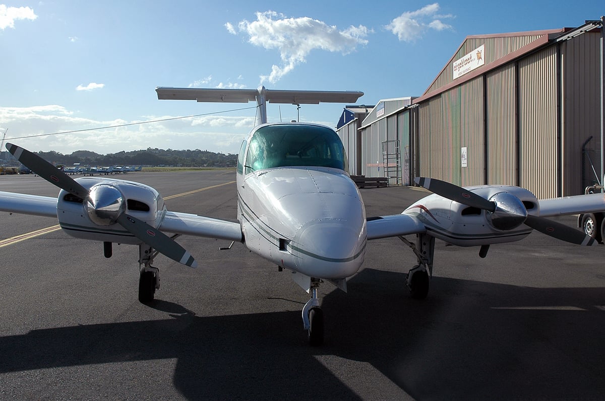 Beechcraft Duchess BE-76 on the ramp