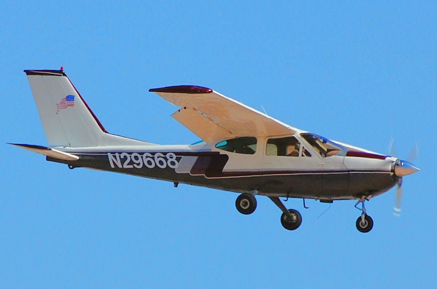 Cessna 177 Cardinal on the ramp, side view