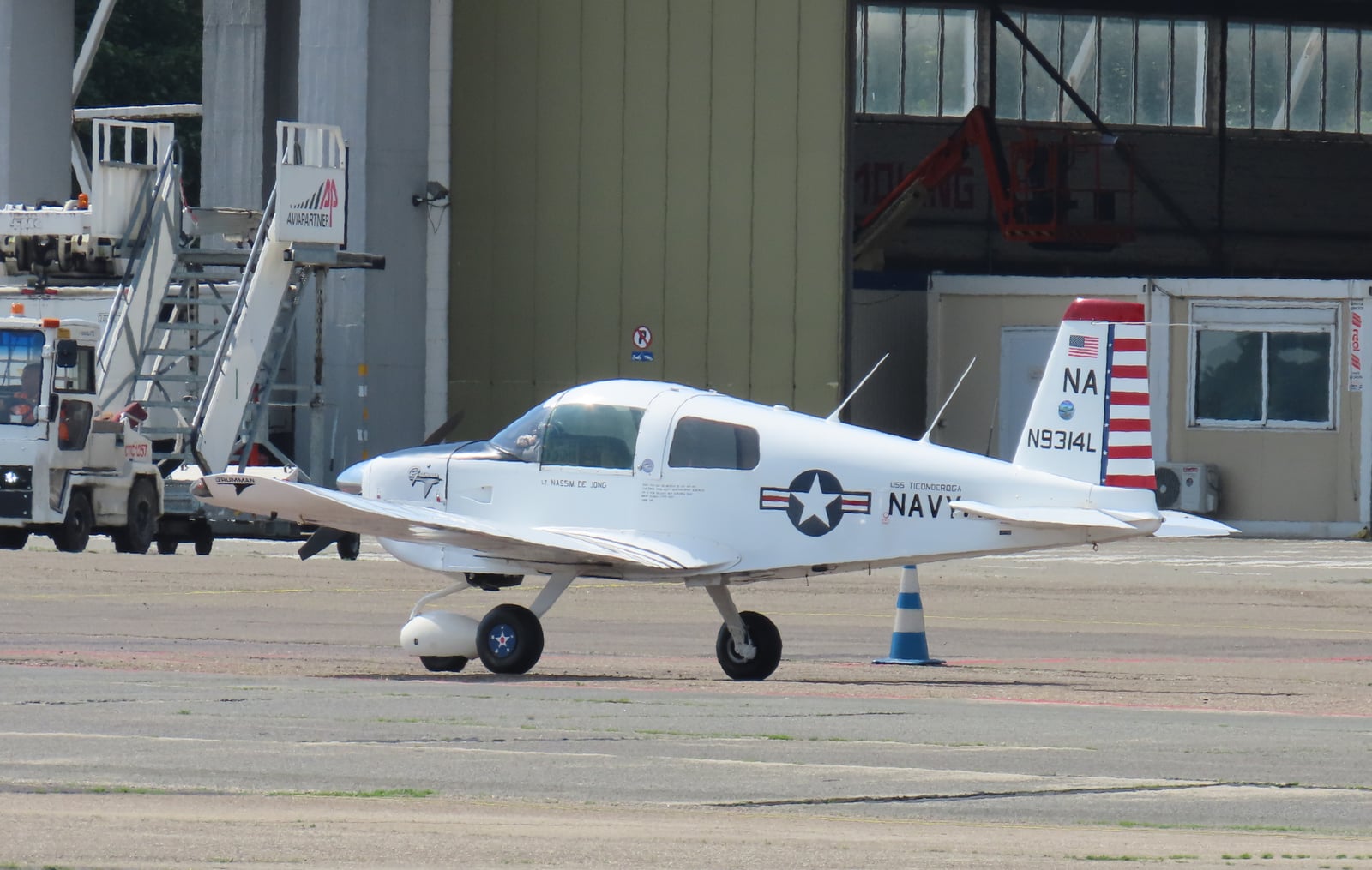 Grumman AA-1 Yankee on the ramp