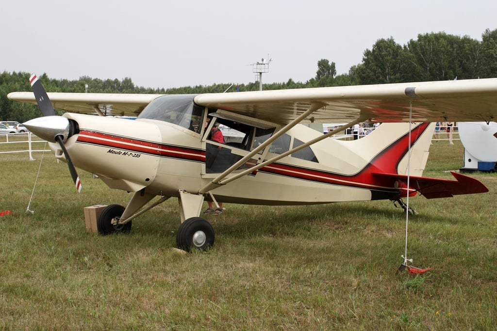 Maule M-7-235 backcountry taildragger on a dirt strip