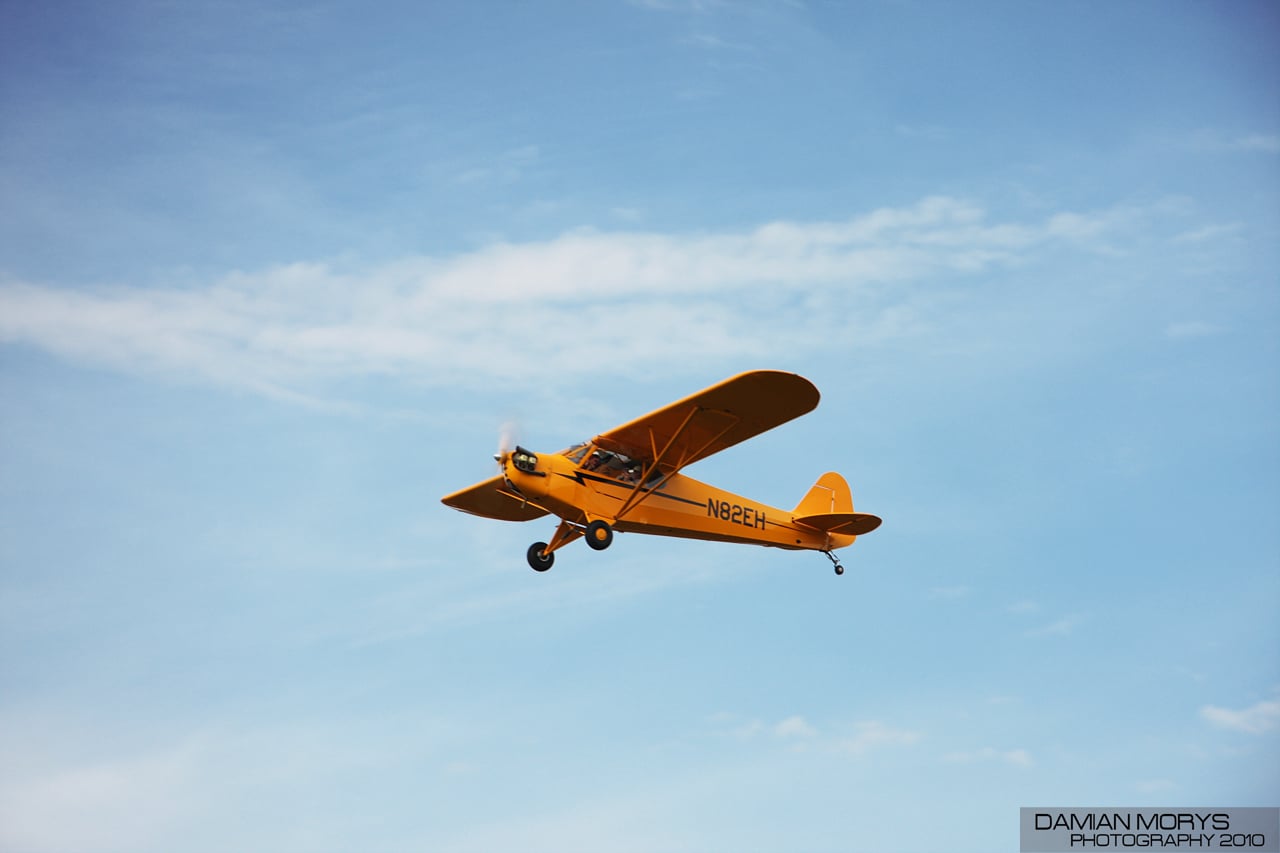Piper J-3 Cub in classic yellow paint