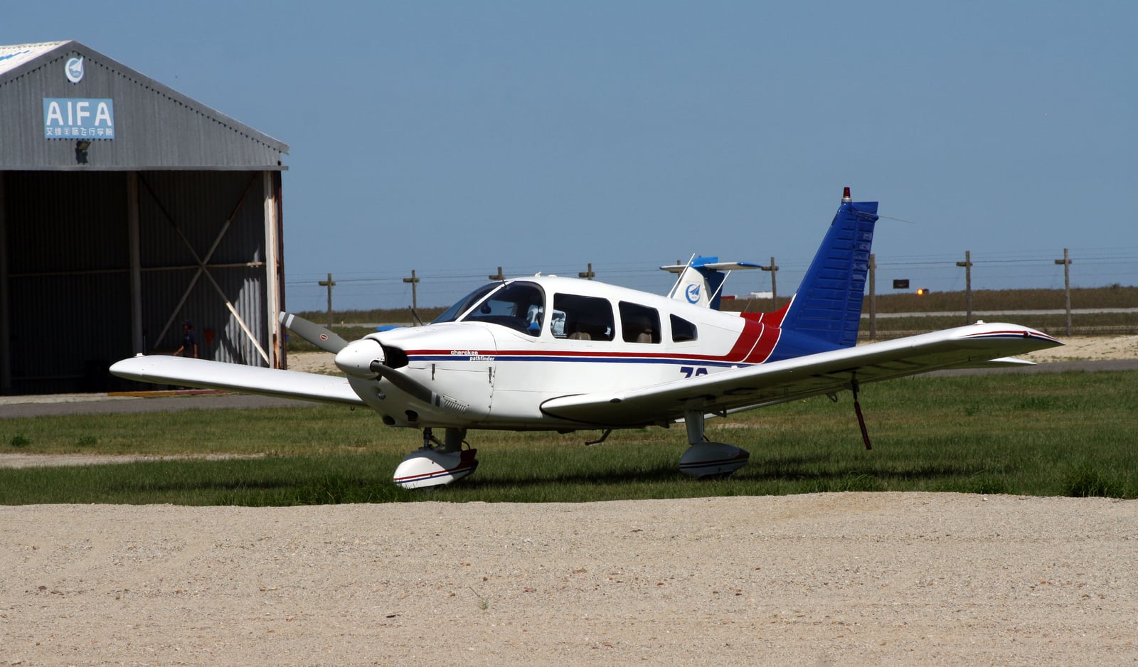 Piper Cherokee 235 on the ramp